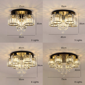 Contemporary Crystal Flush Mount Ceiling Lights