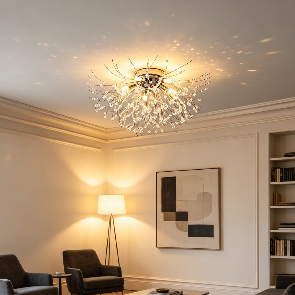 Aura Crystal Dandelion Ceiling Light