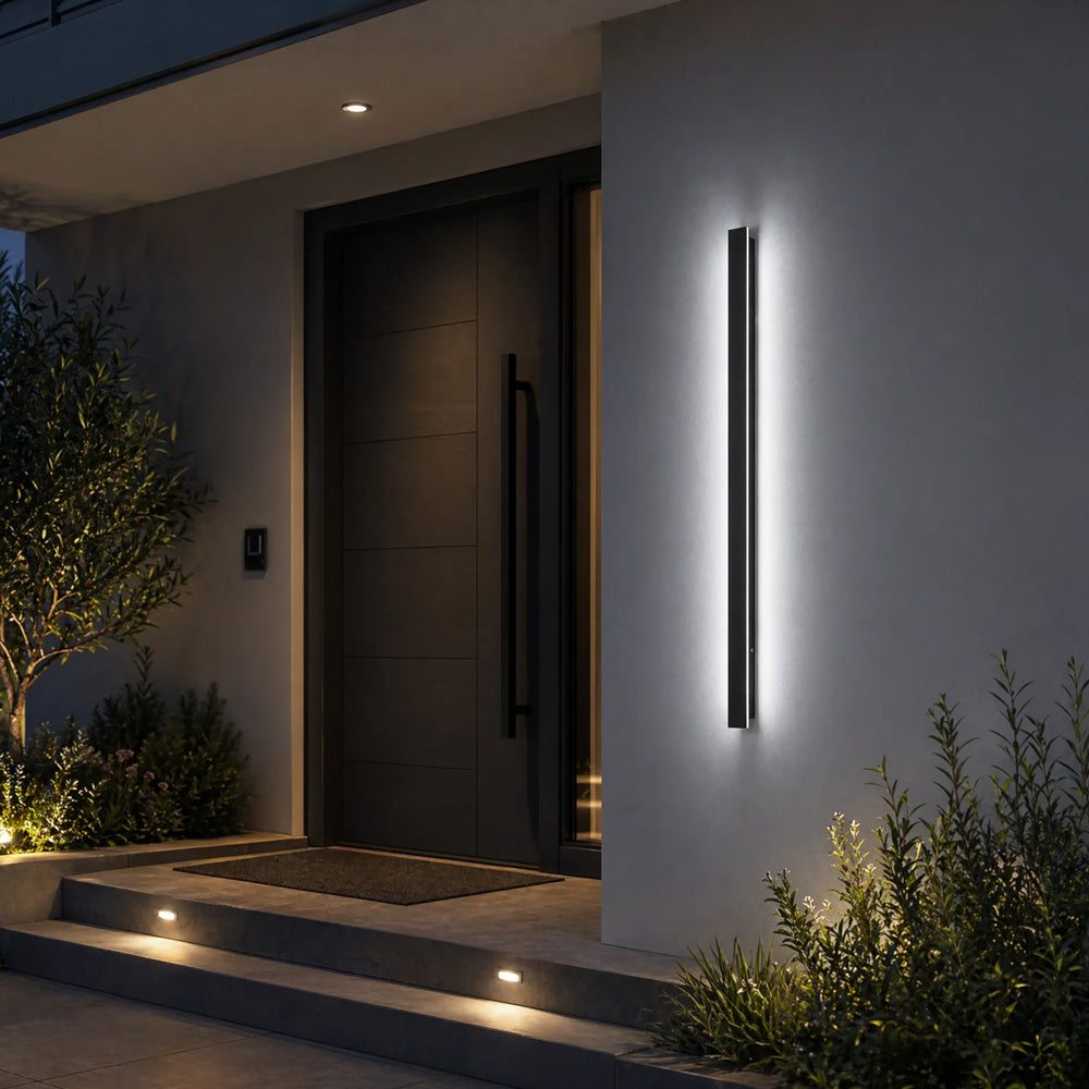 Modern Minimalist Waterproof Outdoor Linear Wall Lamp for Porch