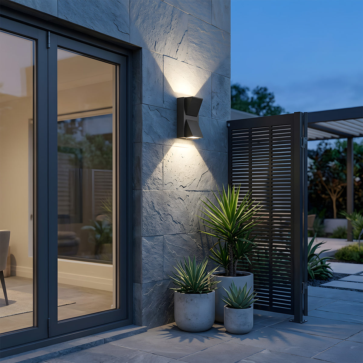 Up and Down Stylish IP55 Waterproof Outdoor Wall Lights, Garden Wall Lamps