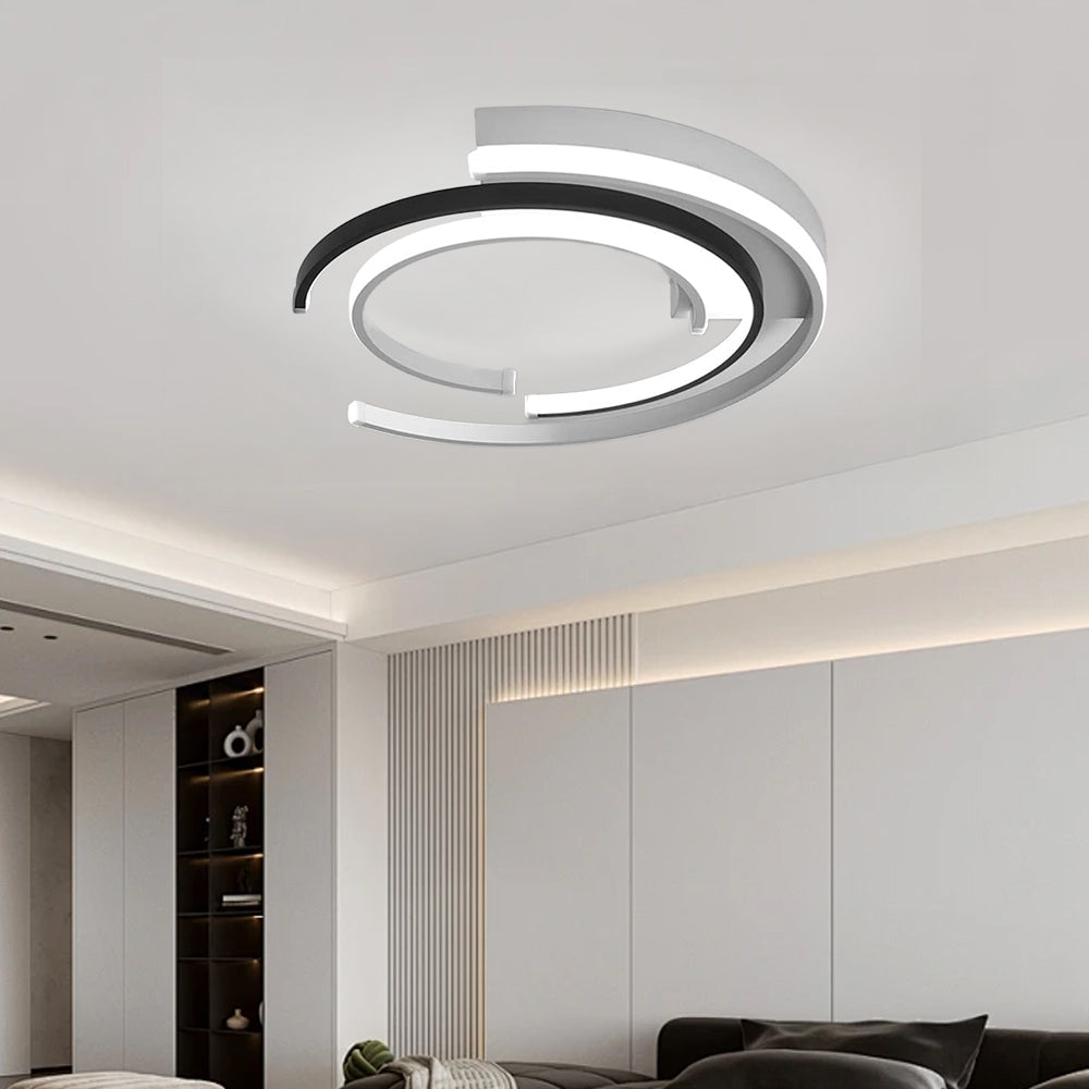 Minimalist black round flush ceiling lights for Living room Bedroom Hallway