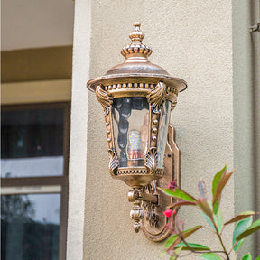 Vintage Design Glass Outdoor Wall Light