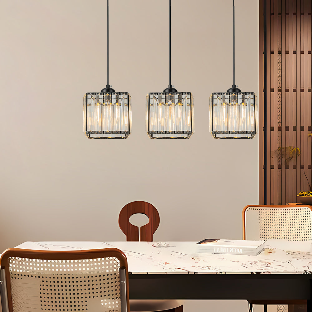 Simple Multi-Head Designer Crystal Kitchen Island Lamps