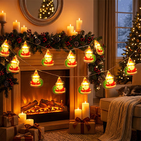 Indoor Decor Father Christmas Battery Powered String Lights