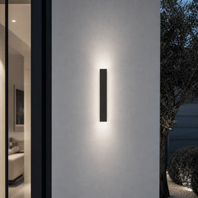 Modern Minimalist Black LED Linear Outdoor Wall Lamp