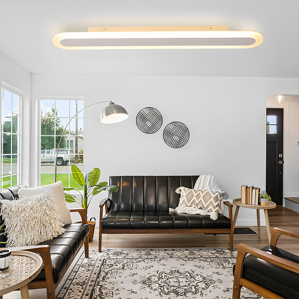 Nordic Edge Linear LED Flush Mount Ceiling Light