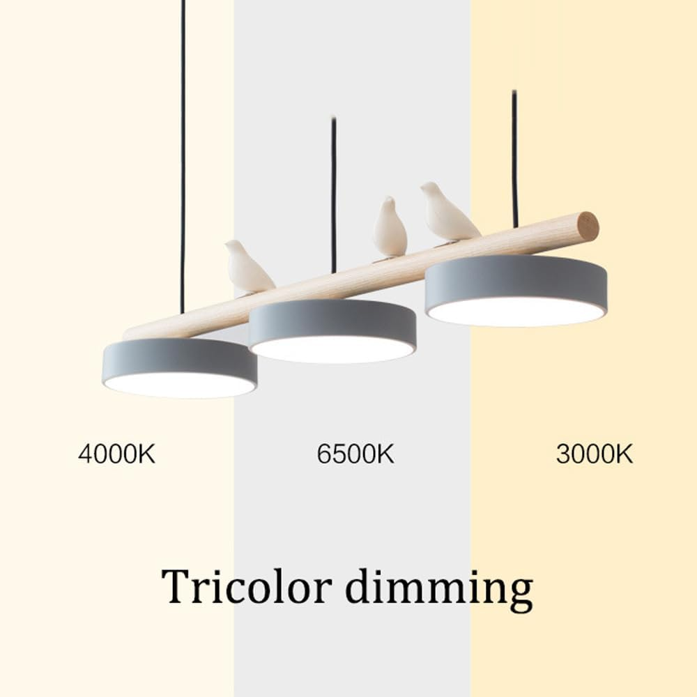Modern LED Pendant Lamps for Kitchen Nordic Wood Ceiling Hanging lamp
