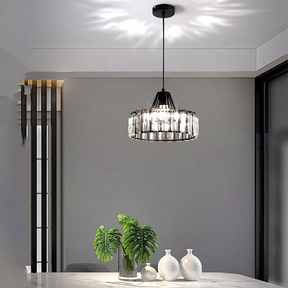 Modern Black Crystal Pendant Light