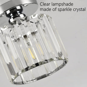 Hallway Crystal Circle Flush Mount Ceiling Light