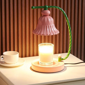Modern Glass Pink Bedroom Warming Candle Lamp