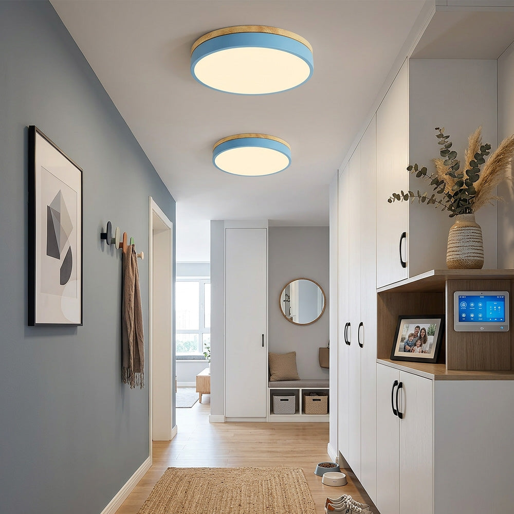 Aria Wood Flush Mount Ceiling Lamp