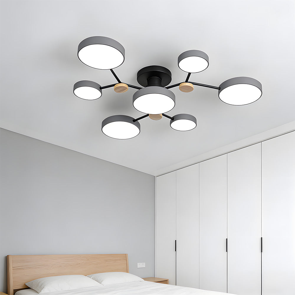 Modern Semi Flush LED Ceiling Lights for Bedroom Living Room