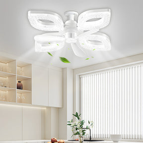 Modern Flush Silent Ceiling Fan with Light for Bedroom Living Room