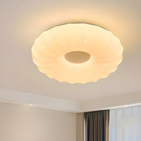 Simplistic Residential Cream Flush Mount LED Ceiling Lights