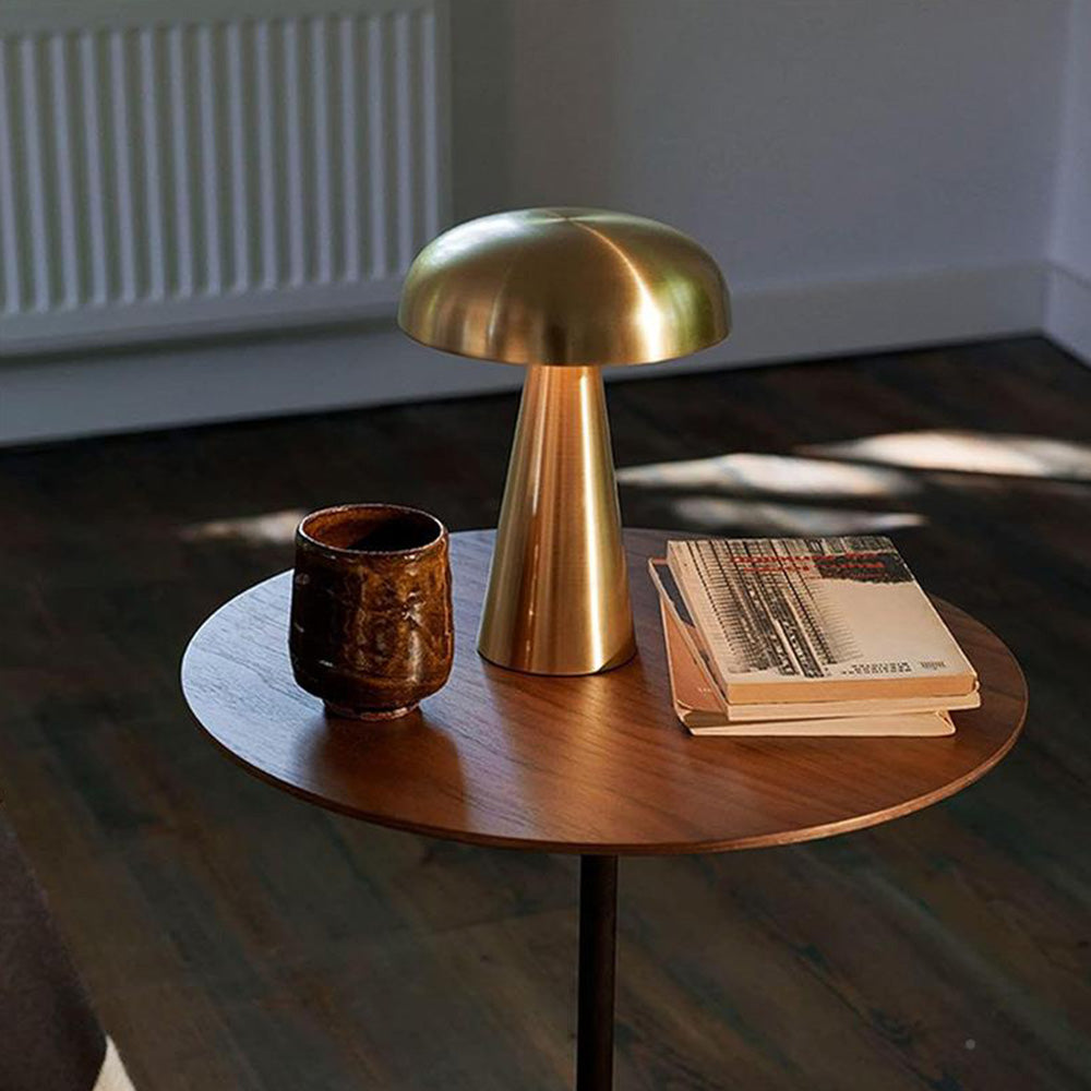 Danish Mushroom Metal Acrylic Rechargeable Dimmable Lamp for Study Bedroom
