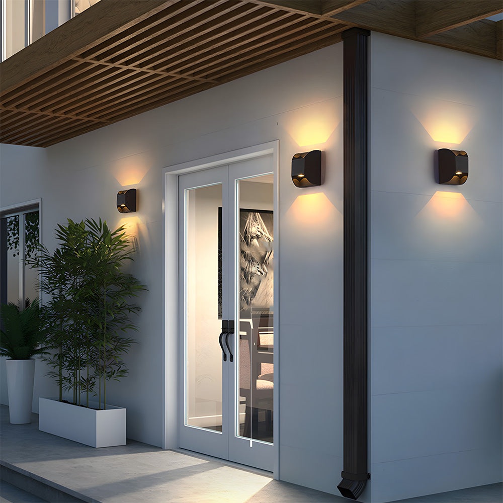 Semicircular Aluminium Acrylic LED Outdoor Wall Lights for Patio Yard