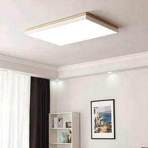 Modern Wooden Dimmable Flush Mount LED Ceiling Lights for Living Room Hallway