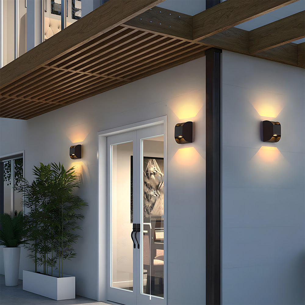 Semicircular Aluminium Acrylic LED Outdoor Wall Lights for Patio Yard