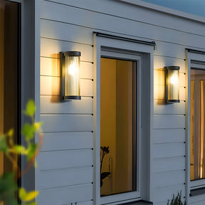 Cylindrical Glass Outdoor Wall Lights for Outdoor