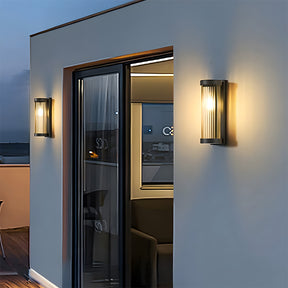 Cylindrical Glass Outdoor Wall Lights for Outdoor