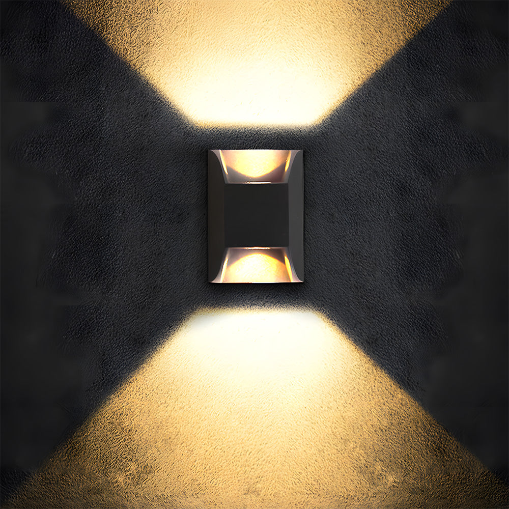 Semicircular Aluminium Acrylic LED Outdoor Wall Lights for Patio Yard
