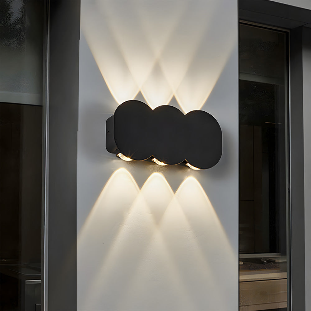 Modern Circular Aluminium LED Outdoor Wall Lights for Garage