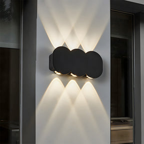 Modern Circular Aluminium LED Outdoor Wall Lights for Garage