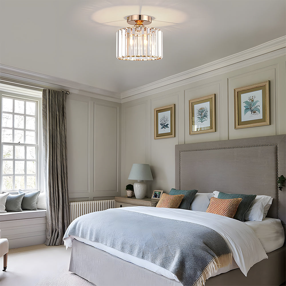 Crystal Semi Flush Mount Ceiling Lights for Living Room