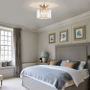 Crystal Semi Flush Mount Ceiling Lights for Living Room