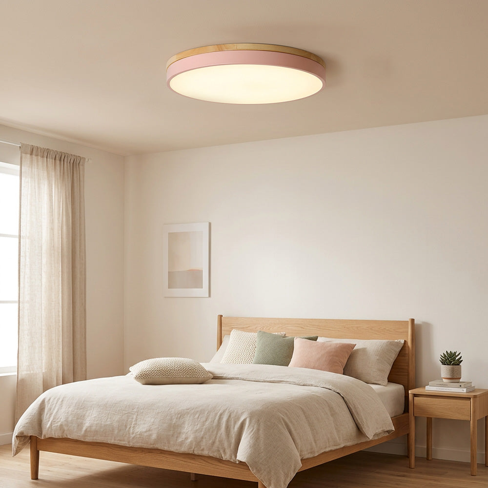 Aria Wood Flush Mount Ceiling Lamp