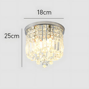 Modern Crystal Small Flush Mount Hallway Ceiling Lamp