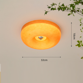 Cream Round Ceiling Lamp Glass Ceiling Light