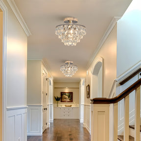 Crystal Semi Flush Mount Ceiling Lights for Hallway