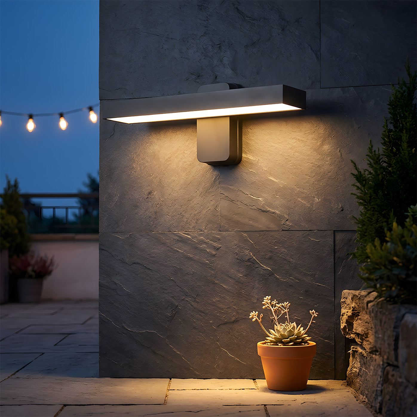 Stylish LED IP65 Motion Sensor Aluminium Porch Wall Lights