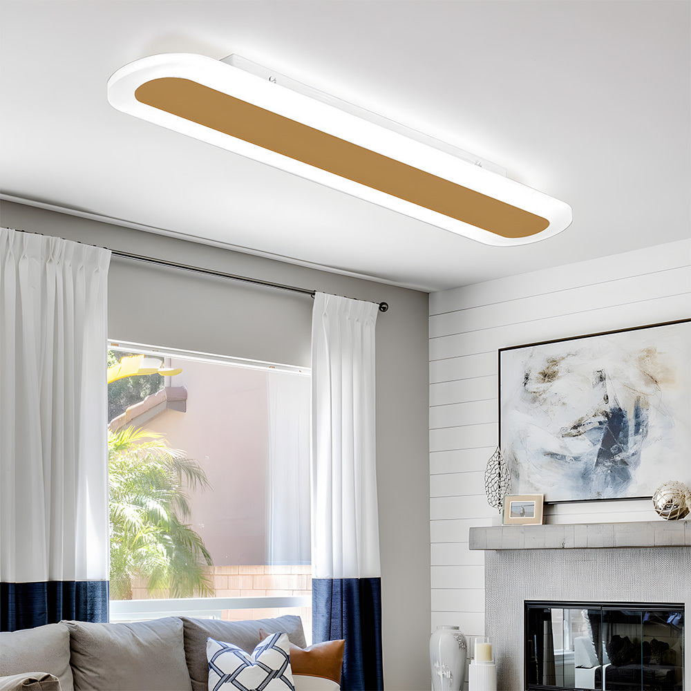 Nordic Edge Linear LED Flush Mount Ceiling Light