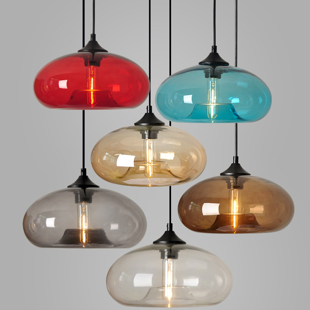 Unique Glass Dining Room Colorful Pendant Lights