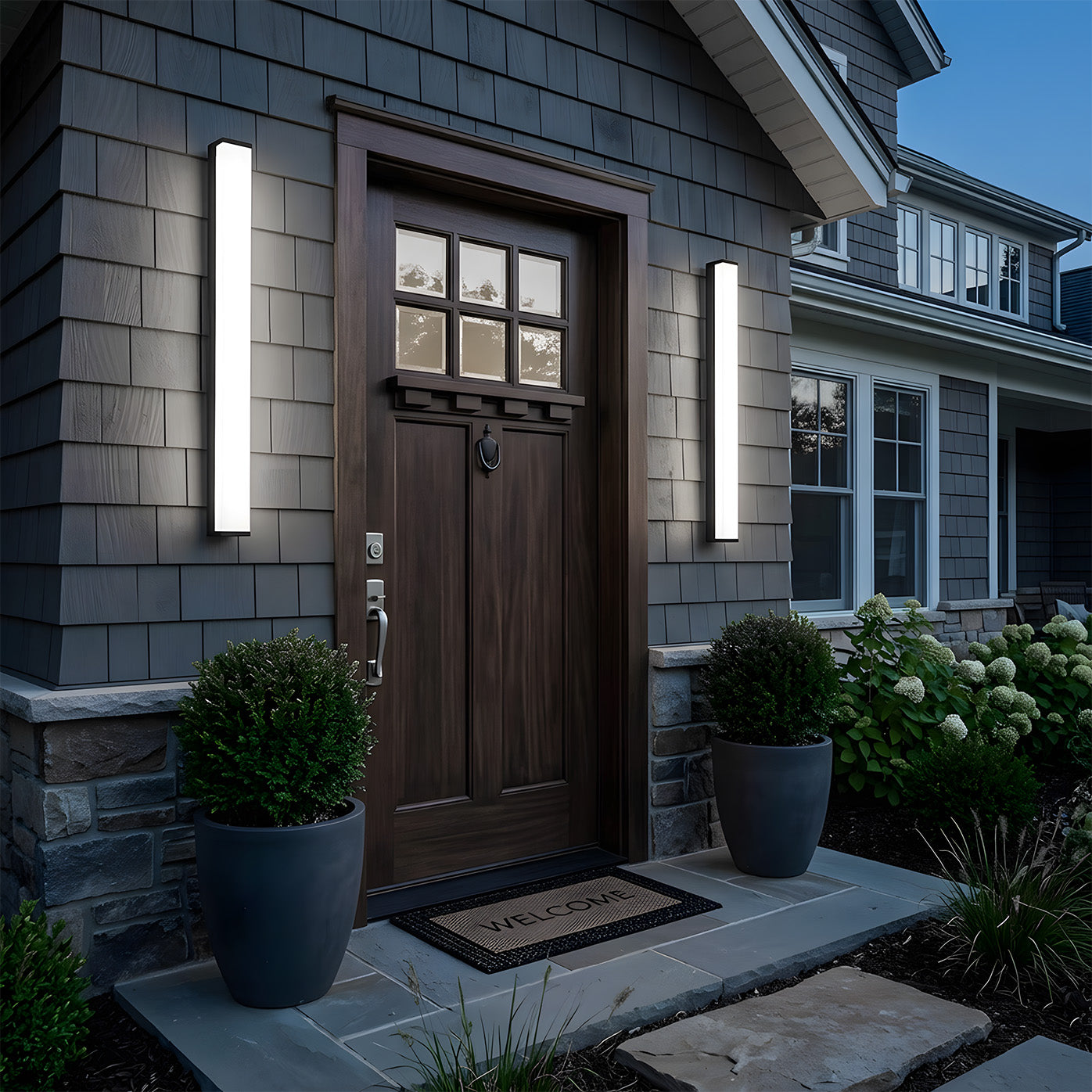 Linear Aluminium IP55 Waterproof LED Outdoor Wall Lights for Garden Patio