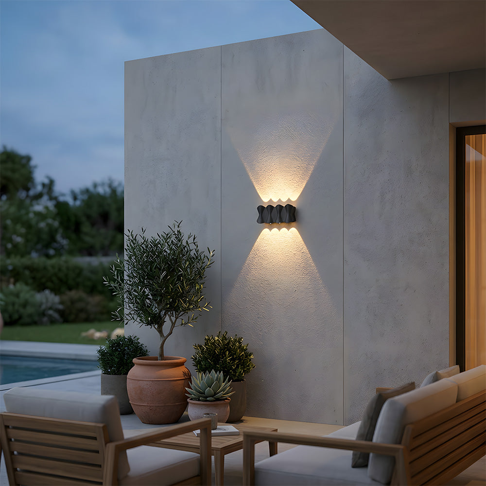 Modern Outdoor LED Up and Down Wall Lights for Garage Patio