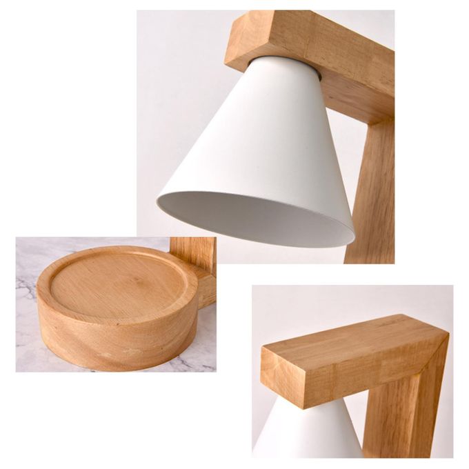 Simple Wood Bedroom Mini Warming Candle Lamp