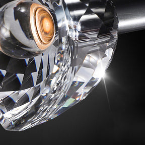 Modern Irregular Black Crystal LED Pendant Light