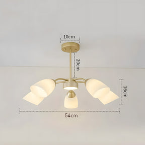 Nordic Decor Frosted Glass LED Bedroom Ceiling Light