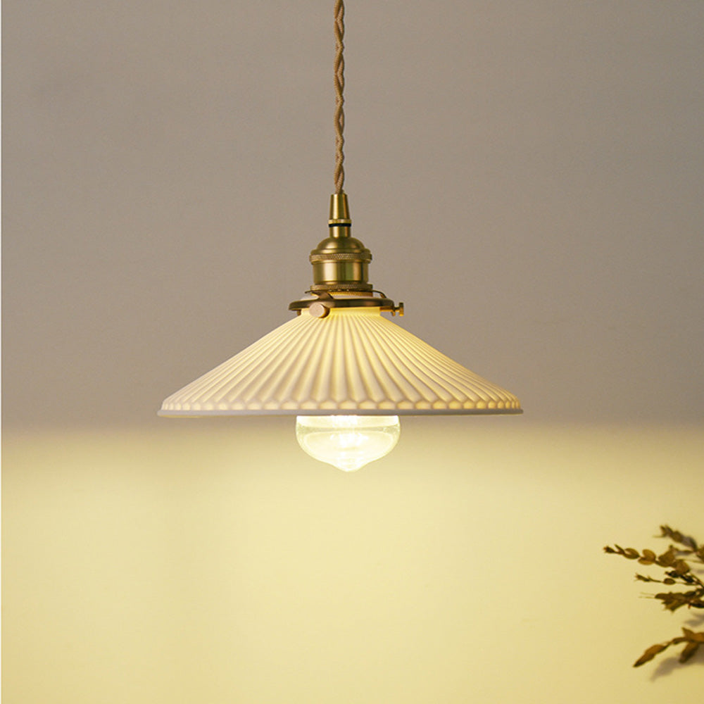 Minimalist White Ceramics Pendant Light