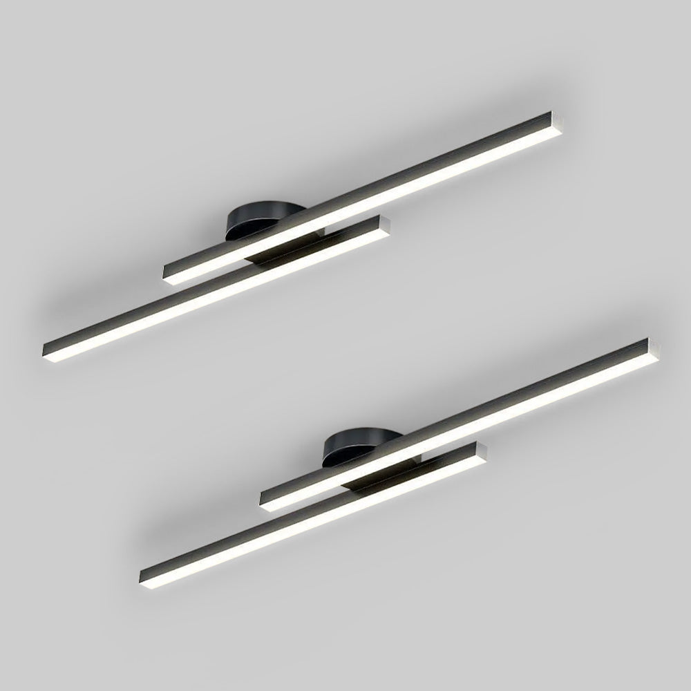Set of 2 Modern Linear LED Ceiling Lights for Living Room Hallway Bedroom Kitchen