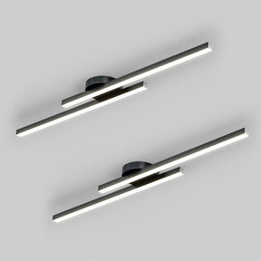 Set of 2 Modern Linear LED Ceiling Lights for Living Room Hallway Bedroom Kitchen