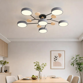 Aria Nordic Wood Flush Mount Ceiling Light