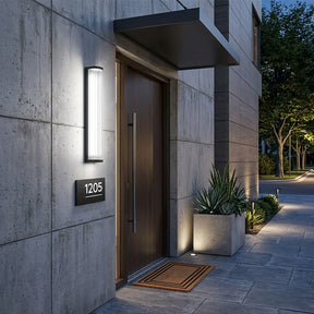 Atlas Fluted Glass Up and Down Outdoor Wall Light