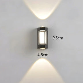 LED Waterproof Up and Down Black Outdoor Wall Lighting