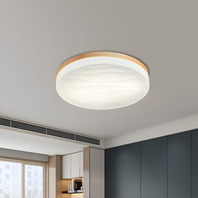 Retro Minimal Decor Wood Living Room LED Ceiling Light