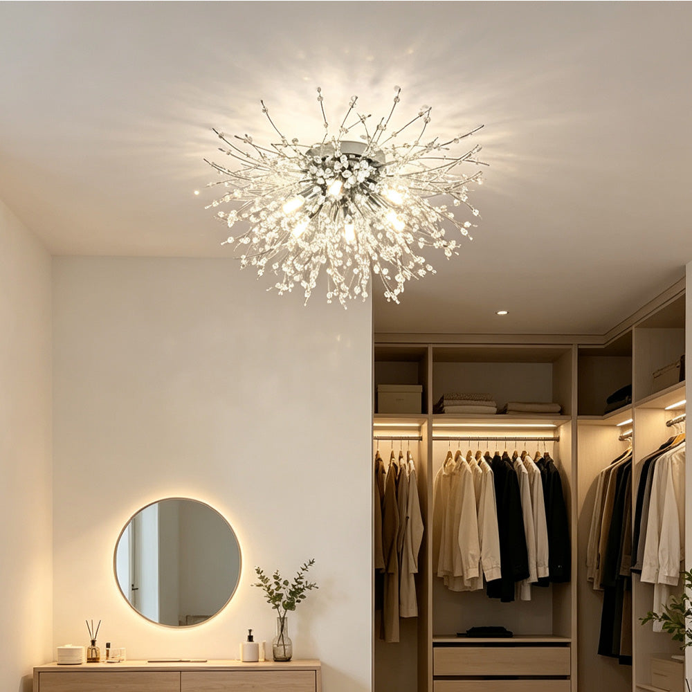 Aura Crystal Dandelion Ceiling Light