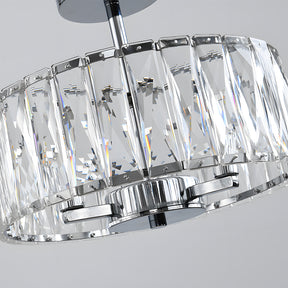 Crystal Semi Flush Mount Ceiling Light Fixture